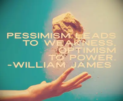 William James optimistic quote