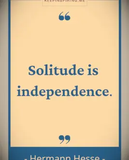 Hermann Hesse solitude quote