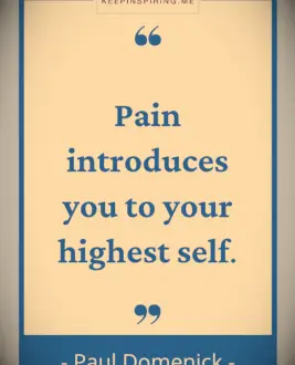 Paul Domenick pain quote