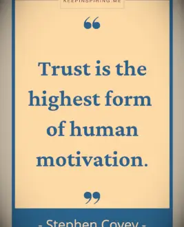 Stephen Covey trust quote