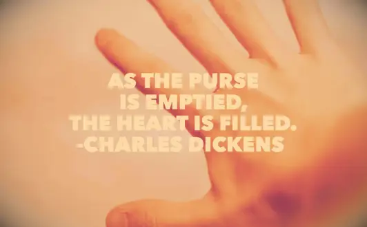 Charles Dickens giving quote