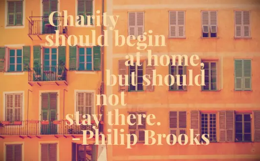 Philip Brooks charity quote