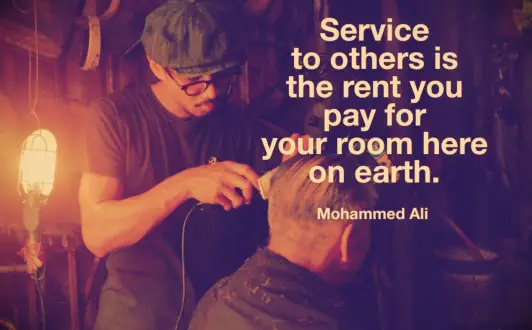 Mohammed Ali serving others quote