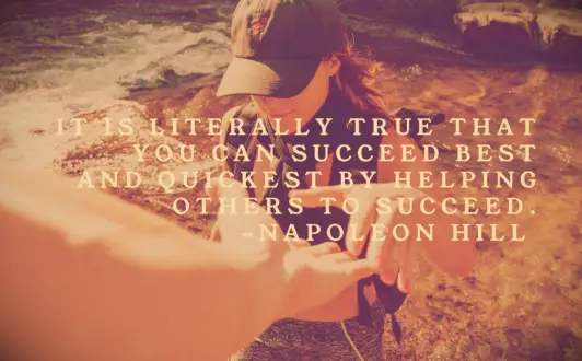 Napoleon Hill make a difference quote
