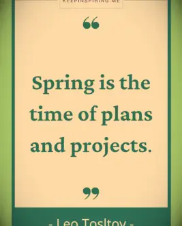 Tolstoy spring quote