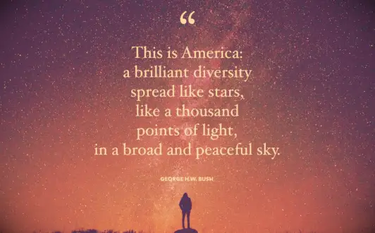 The Milky Way at night representing 1000 points of light quoted by George H.W. Bush