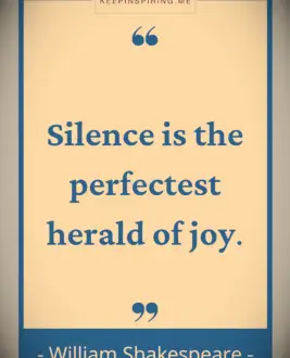 Shakespeare silence quote