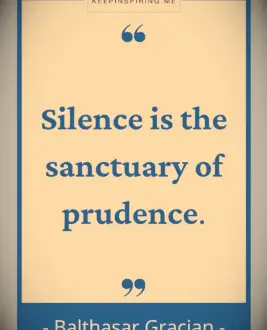 Balthasar Gracian silence quote