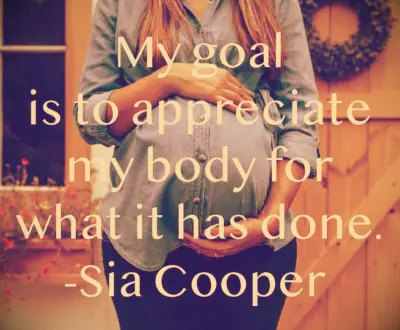 Sia Cooper pregnancy quote