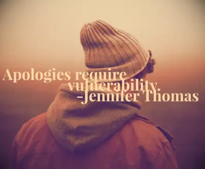 Jennifer Thomas apology quote