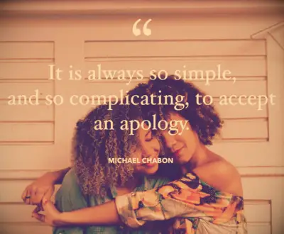 Michael Chabon apology quote