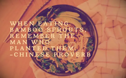 Chinese appreciation proverb