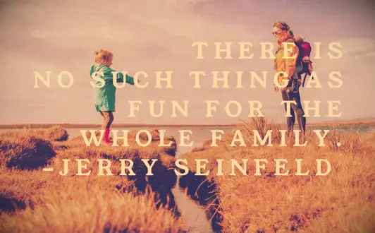 Jerry Seinfeld quote There is no such thing as fun for the whole family