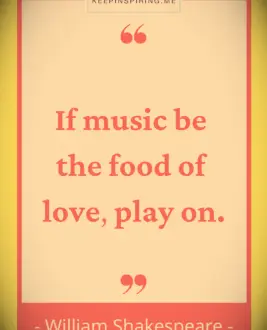 Shakespeare food quote