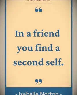 Isabelle Norton friendship quote