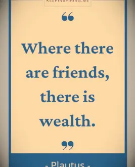 Plautus friend quote