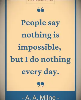 AA Milne funny quote