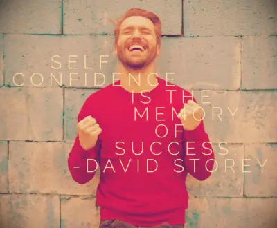 David Storey confidence quote
