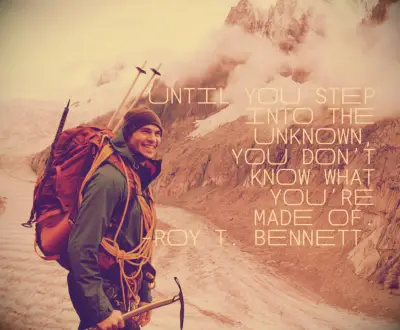 Roy T Bennett adventure quote