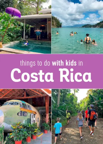 Dingen om met kinderen te doen in Costa Rica-collage