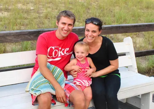 Strandavond familieportret