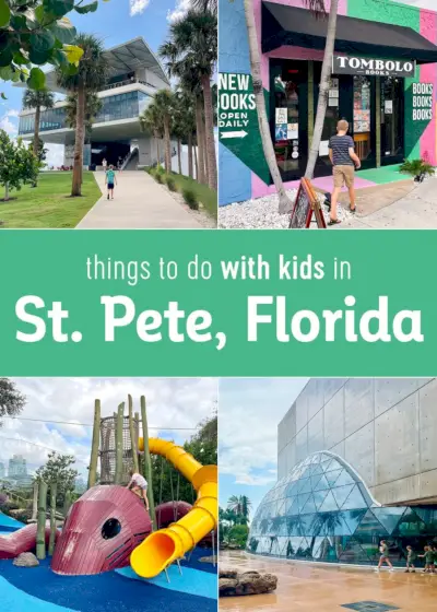 Collage van dingen om te doen met kinderen in Sint-Petersburg, Florida