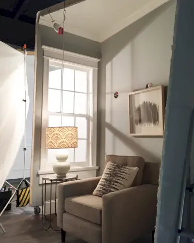 Tinten van licht Fotoshootlamp opgehangen