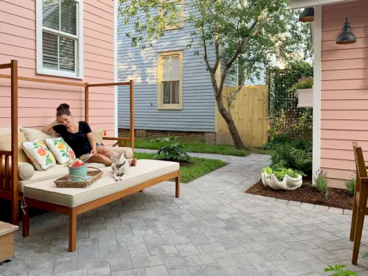 Strandhuis Achtertuin Sherry Loungen Vanuit Hot Tub
