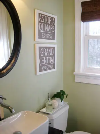 Badkamer make-over DIY-kunst