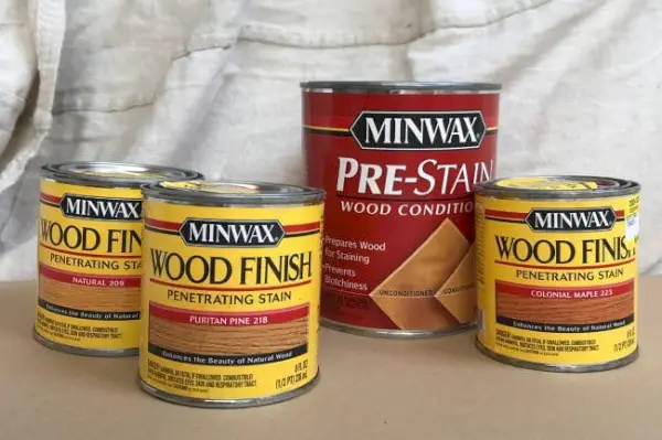 assortiment Minwax vlekkleurtestpotten