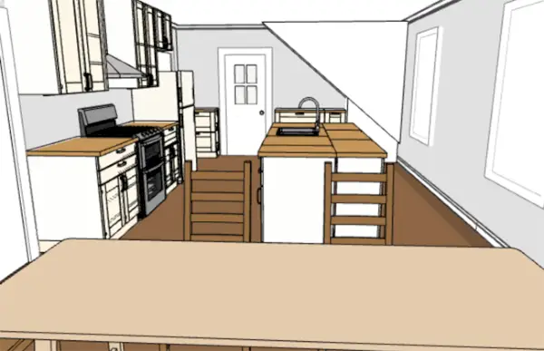 Strandhuis Ikea Rendering voorkant
