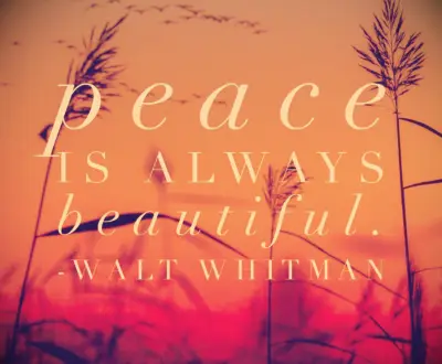 Walt Whitman peace quote 