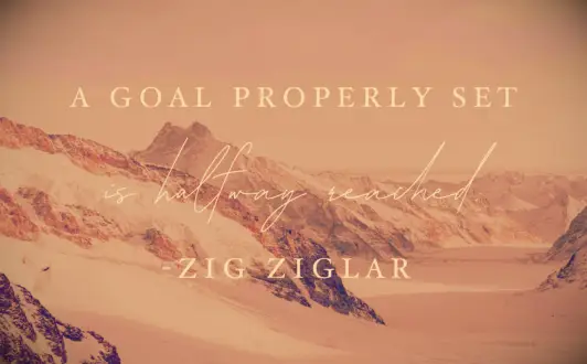 Zig Ziglar quote on goals 