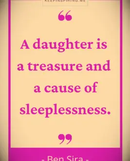 Ben Sira daughter quote 