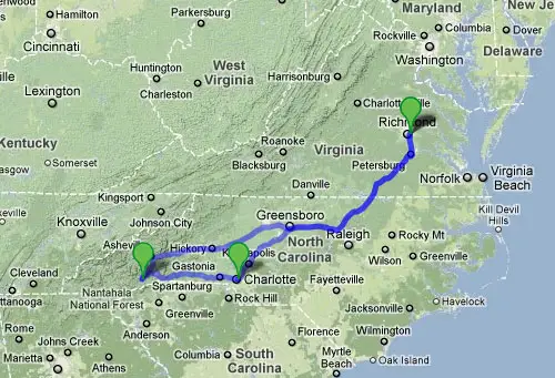 Uma viagem rápida às Carolinas